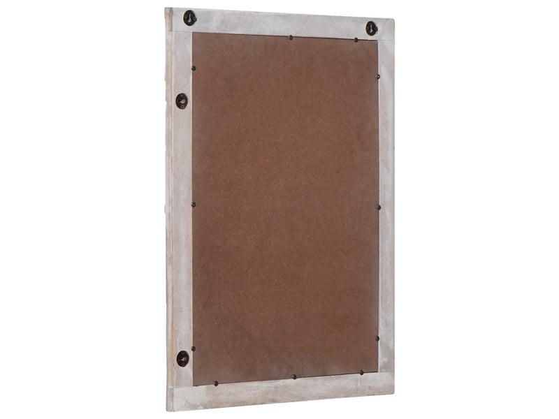  Miroir mural blanc 70 x 50 cm bois de mangue massif cf62830  - Conforama C
