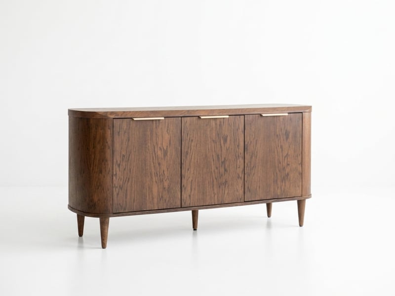 Bobochic buffet 3 portes 180 cm mazargues placage chêne massif marron foncé MAZARGUES - Conforama A