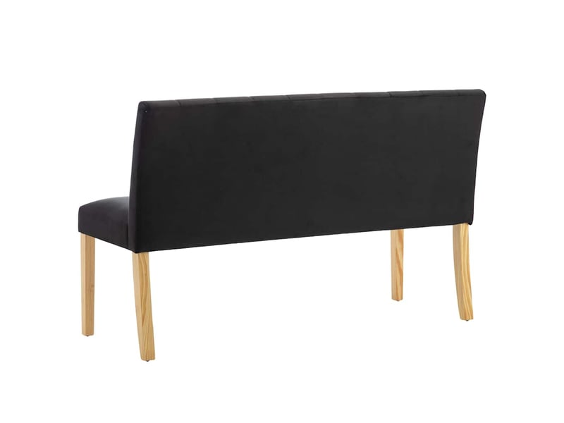  Banc d'entrée, banc d'intérieur 140 cm noir velours  - Conforama E