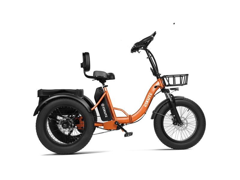  Tricycle électrique 20 pouces eskute t302pro, 48 v 250 w 20,8 ah, confort ergonomique, orange  - Conforama B