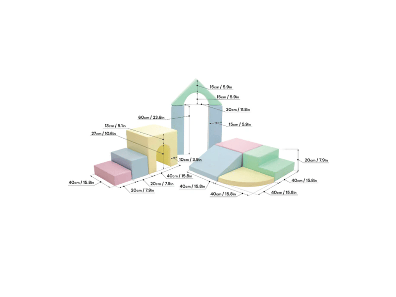  Ensemble blocs créatif vert bleu jaune SET_21_08 - Conforama D