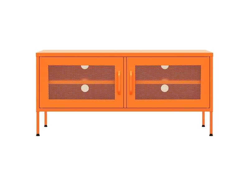  Meuble tv - banc tv - meuble de rangement orange 105x35x50 cm acier  - Conforama C