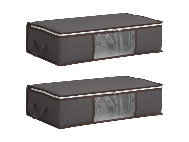  Boîte de rangement avec fenêtre latérale transparente 2 pcs shl79033  - Conforama A