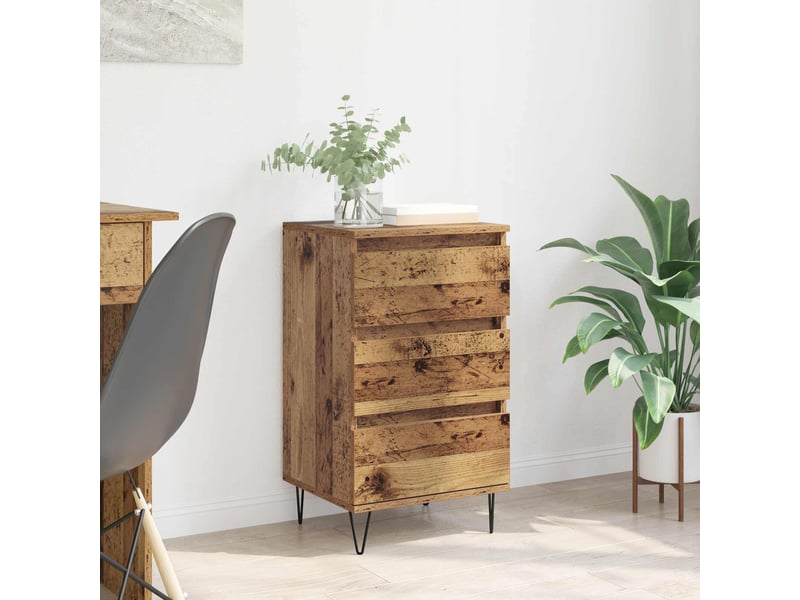  Buffet - bahut - meuble de rangement bois ancien 40 x 35 x 70 cm bois d'ingénierie et fer  - Conforama B