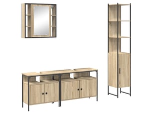 Ensemble de mobilier de salle de bain 4 pc chêne sonoma cf64516