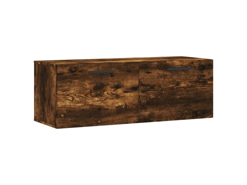  Armoire murale salon chêne fumé 100x36,5x35cm bois d'ingénierie shl377  - Conforama A