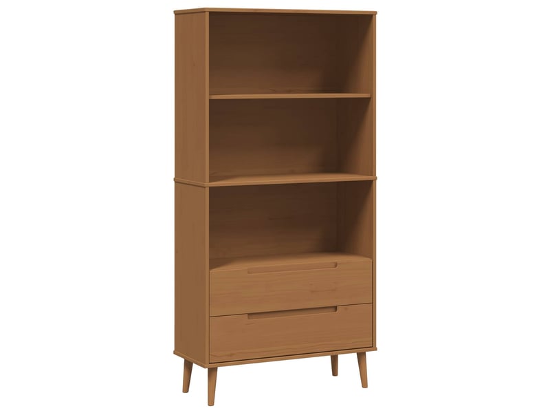  Bibliothèque, meuble de rangement salon molde 85 x 35 x 170,5 cm bois de pin massif  - Conforama A