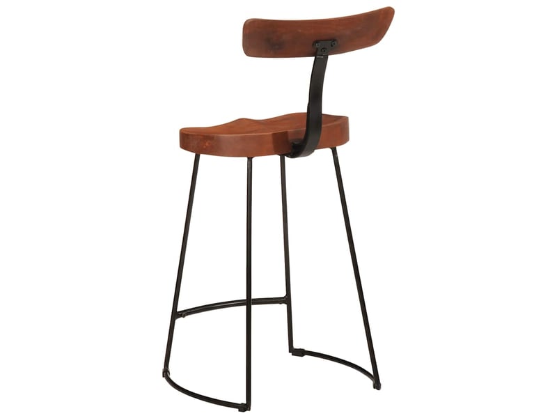  Lot de 2 tabouret de bar, chaise de bar 49x43x88 cm bois de manguier massif  - Conforama D