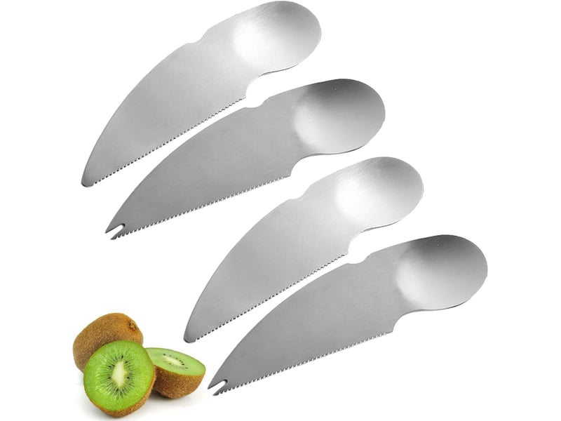  Cuillères à kiwi inox (lot de 4) – outils pratiques pour découper et déguster les fruits facilement et proprement  - Conforama A