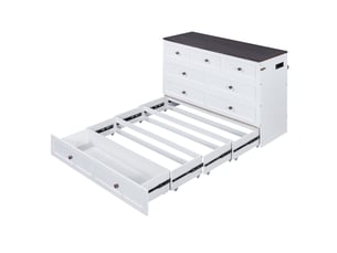 Lit escamotable 140x200 cm    coloris blanc