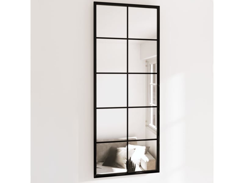  Lot de 2 miroirs muraux noir 100x40 cm métal cf62941  - Conforama B