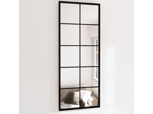 Miroir carré(e) à fixer coloris noir <strong></strong>  <strong></strong> - 100 cm x 40 cm