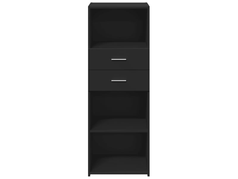  Buffet haut - bahut - meuble de rangement noir 45x42,5x124 cm bois d'ingénierie  - Conforama D
