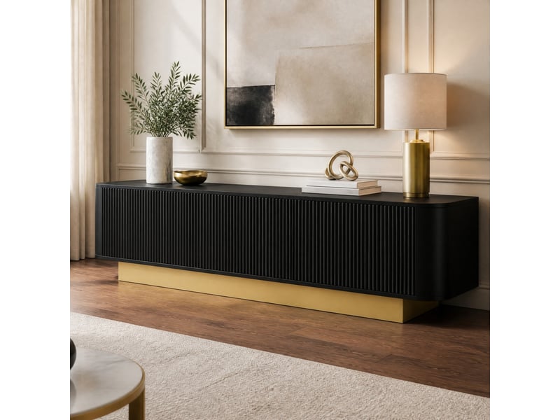  Meuble tv 170 cm 3 portes avec gestion des câbles evryae  - Conforama C