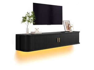 Meuble tv coloris noir 175 cm   