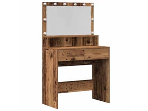 Coiffeuse 0 tiroir(s) Miroir Led avec 0 tabouret(s) inclu(s)  <strong></strong> <strong></strong>  coloris taupe