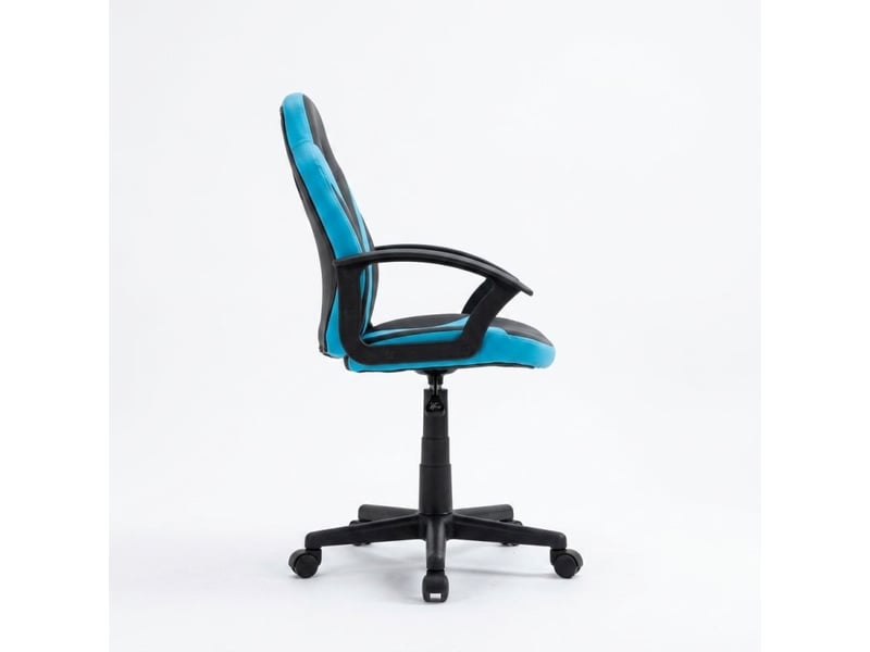 Chaise gaming pivotante noir et bleu en simili – nellie - Conforama E