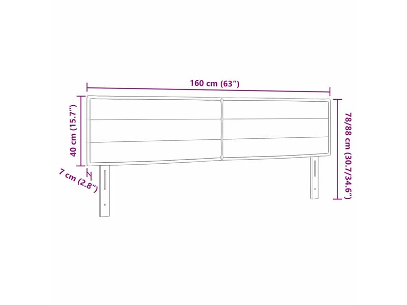 Vidaxl tête de lit autre avec tête de lit crème 160 cm tissu  - Conforama C