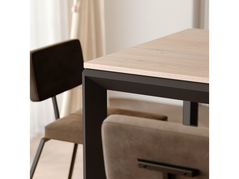  Table à manger extensible faro - 6-10 personnes - rectangulaire - 180x90x76 cm - cremona noir FARO - Conforama D