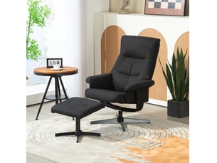 Fauteuil relax manuel pivotant MAISENTIEL Polyester noir vendu A l'unité