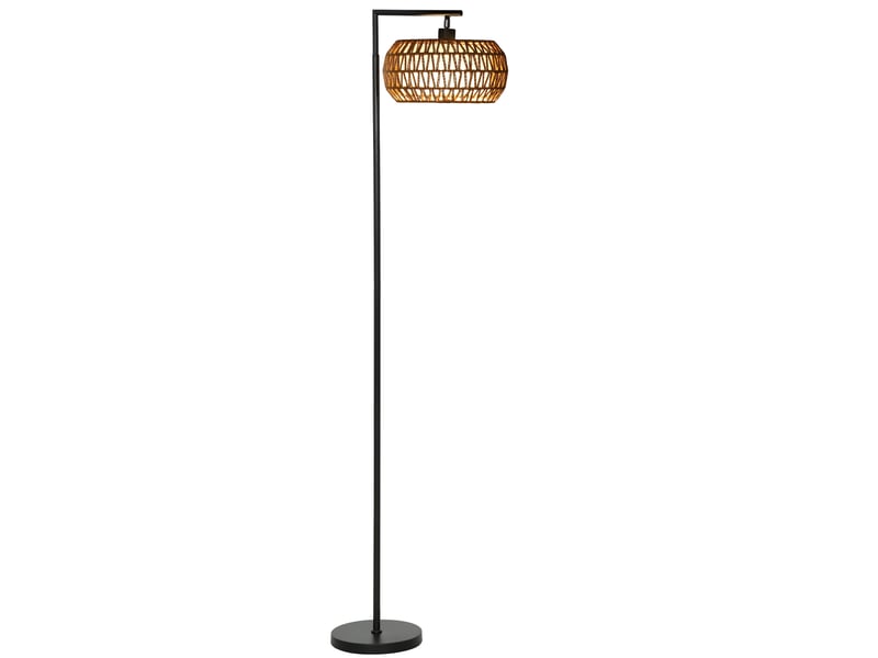  Lampadaire bohème à double paroi avec abat-jour, 3 températures de couleur, luminosité réglable et télécommande  - Conforama B