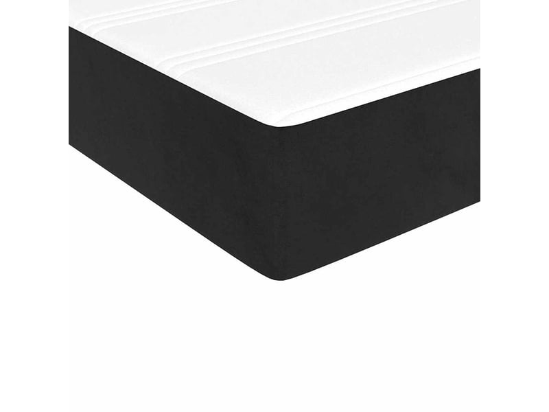  Matelas de lit à ressorts ensachés fermeté moyenne noir 140x190x20 cm velours  - Conforama E