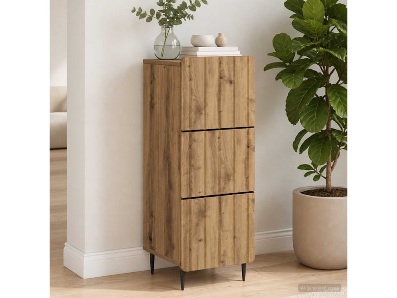 Armoire de rangement bureau, armoire à tiroirs 33 x 34.5 x 92 cm bois d'ingénierie shl2370 - Conforama D