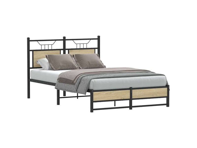  Cadre de lit sans matelas chêne sonoma 120x190 cm  - Conforama B