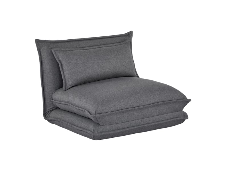  Chauffeuse convertible 1 place en mousse tissu gris terre de nuit  - Conforama A