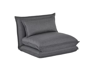 Chauffeuse convertible 1 place en mousse tissu gris terre de nuit