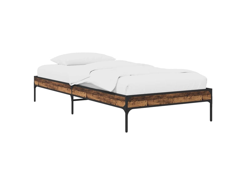  Lit simple- lit adulte -  cadre de lit bois ancien 80 x 200 cm bois d'ingénierie  - Conforama A