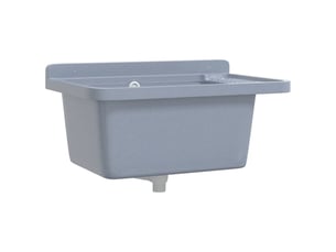 Lavabo pour montage murale gris 60x40x28 cm résine cf65684