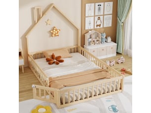 Lit 2 places 140x200 cm SWEIKO coloris naturel