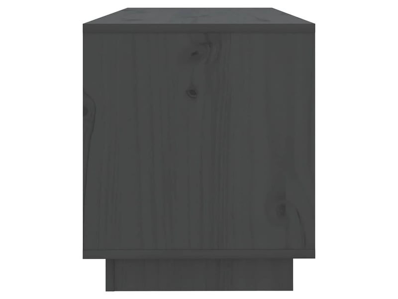  Meuble tv - banc tv - meuble de rangement gris 74x34x40 cm bois de pin massif  - Conforama E