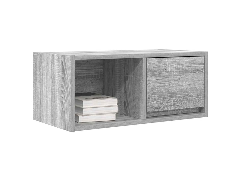  Lot de 2 meuble tv bas salon sonoma gris 60x31x25,5 cm bois d'ingénierie shl17750  - Conforama D