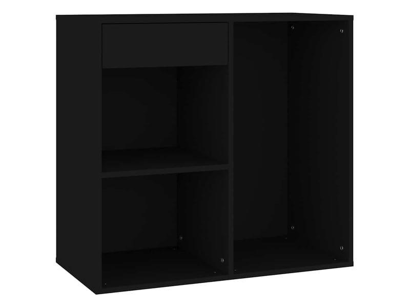  Armoire à cosmétiques, armoire de rangement noir 80x40x75 cm bois d'ingénierie  - Conforama C