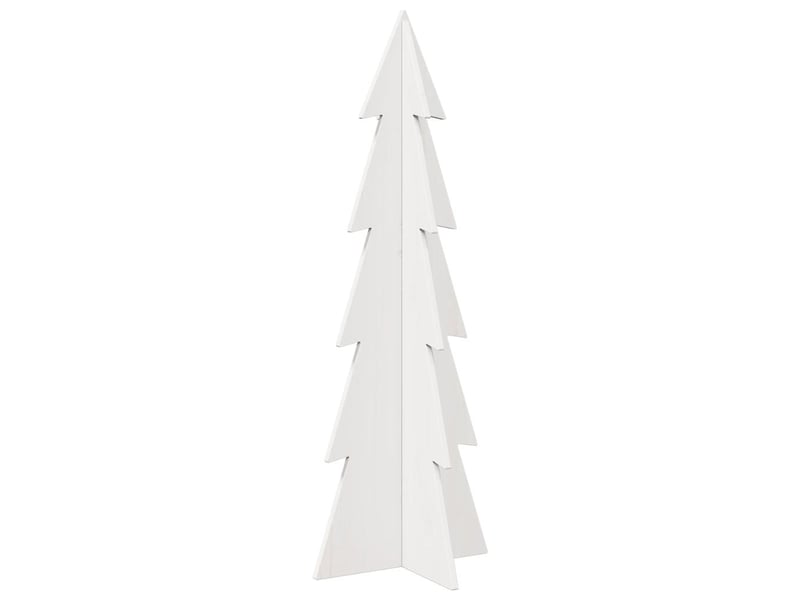  Sapin de noël - arbre de noël en bois pour décoration blanc 112 cm pin massif  - Conforama E