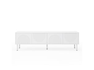 Meuble tv coloris blanc 180 cm   