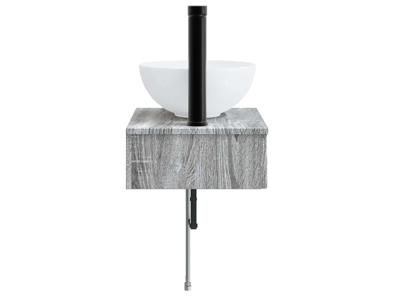 Basin de lavage mural, lavabo sonoma gris 40x35x39 cm - Conforama D
