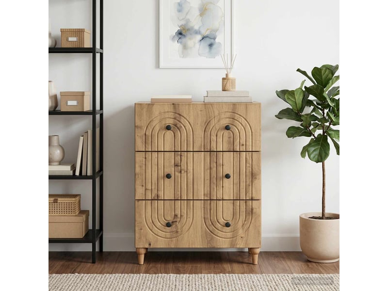  Armoire de rangement bureau, armoire à tiroirs 66 x 34,5 x 90 cm bois d'ingénierie shl7472  - Conforama B