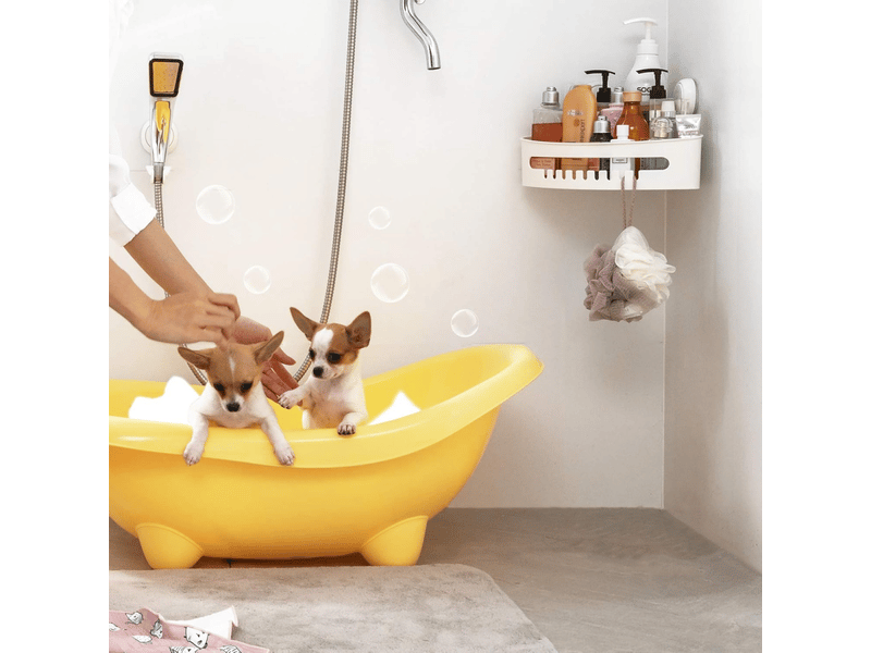 Étagère de douche d'angle sans perçage, installation en 1 seconde, capacité de charge de 10 kg, étanche, pour murs de douche carrelés, salle de bain - Conforama D