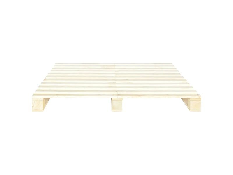  Lit double- lit adulte -  cadre de lit de palette sans matelas 200x200 cm bois massif pin  - Conforama B