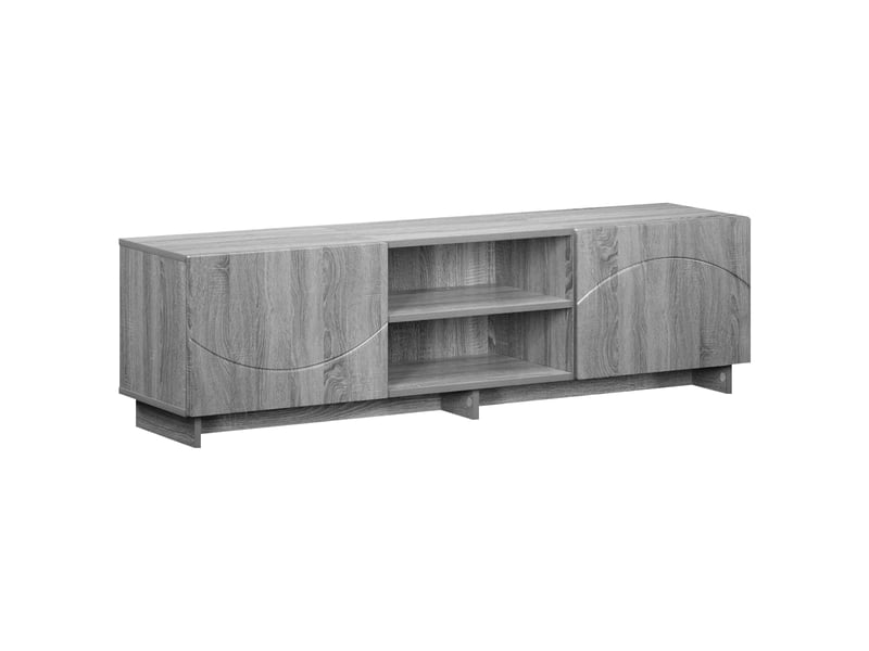  Meuble tv, banc tv 140x34,5x40 cm sonoma gris bois d'ingénierie shl31548  - Conforama A
