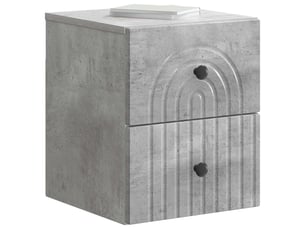 Table de chevet - cabinet de chevet - table de nuit mural gris béton 33 x 34,5 x 40 cm