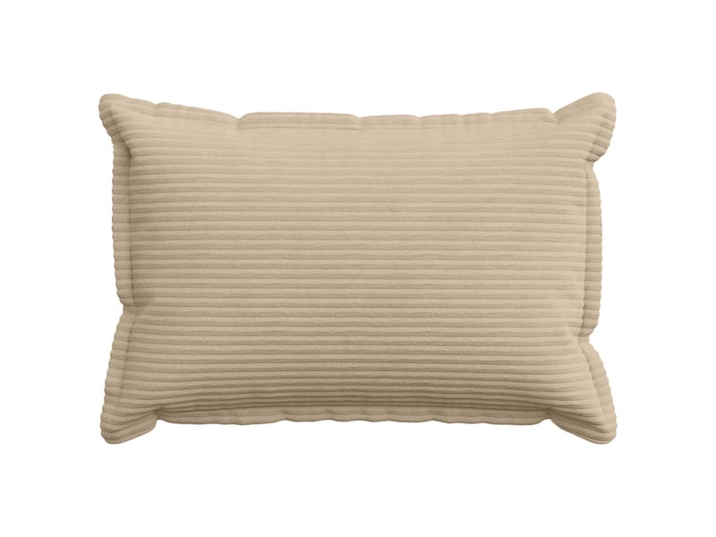  Lot de 6 housses de coussin houten taupe 30 x 50 cm velours côtelé cf49854  - Conforama A