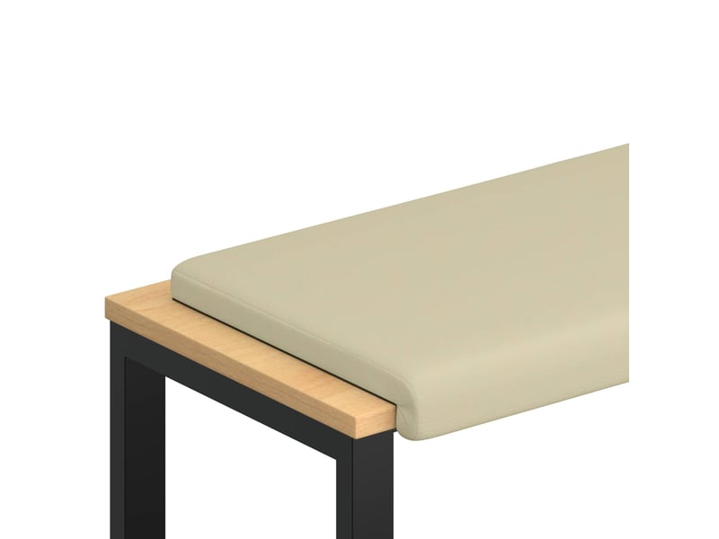 Coussin de banc, coussin d'assise, coussin de canapé simili cuir crème profondeur 35 cm cf52911 - Conforama A