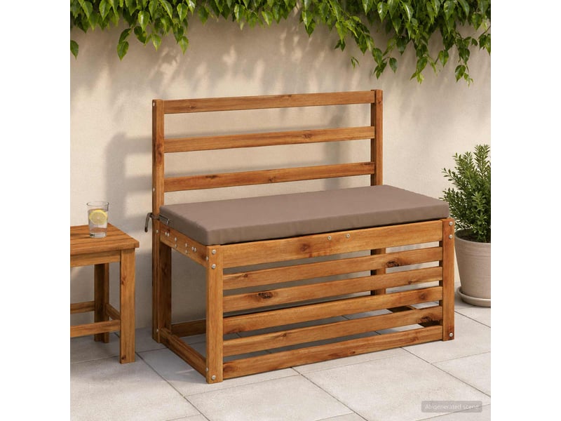  Lot de 2 coussins de banc, coussins d'assise soest 100 % polyester taupe cf57468  - Conforama B