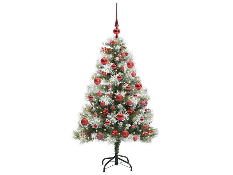  Sapin de noël artificiel, arbre de noël vert et blanc 150 cm shl5156  - Conforama C