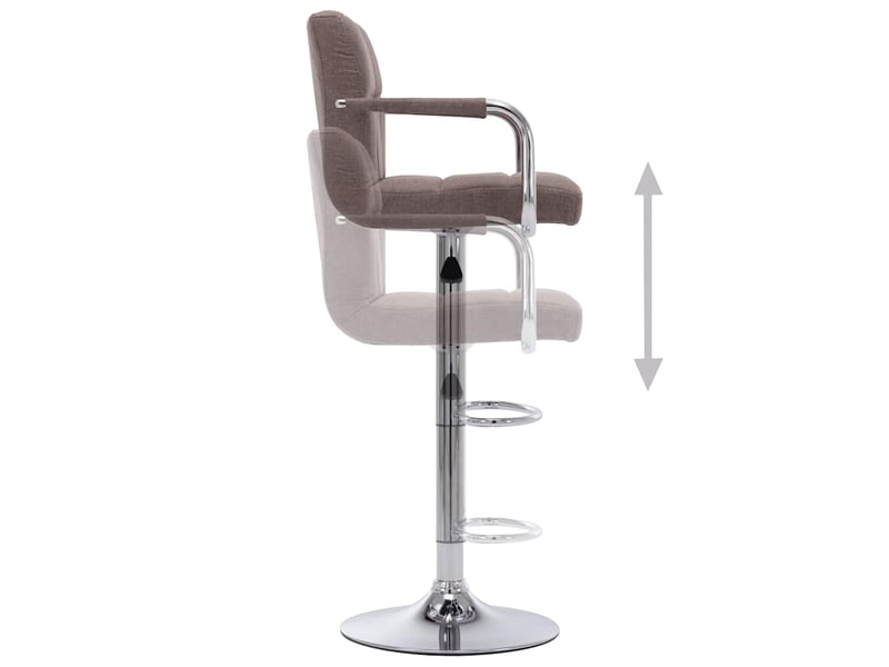  Tabouret de bar, chaise de bar taupe tissu shl2017  - Conforama E