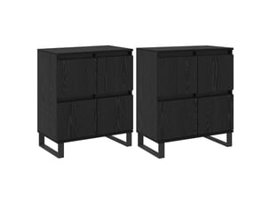 Buffet - bahut - meuble de rangement 2 pc chêne noir 60 x 35 x 70 cm